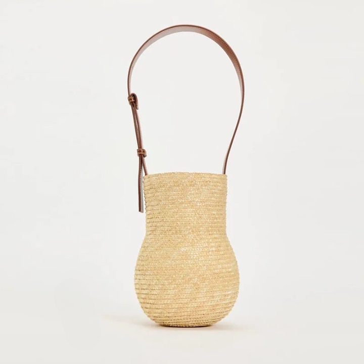 Nestari Cyndrical Mini Straw Bag