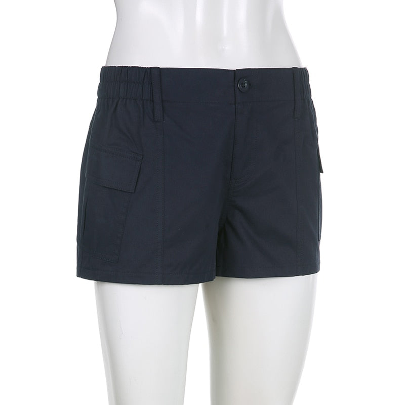 Low Waisted Shorts Harajuku Retro Basic Casual Sporty Bottom Biker