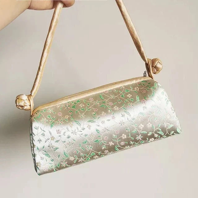 Kexin Silk Embroidery Cheongsam Mini Tote