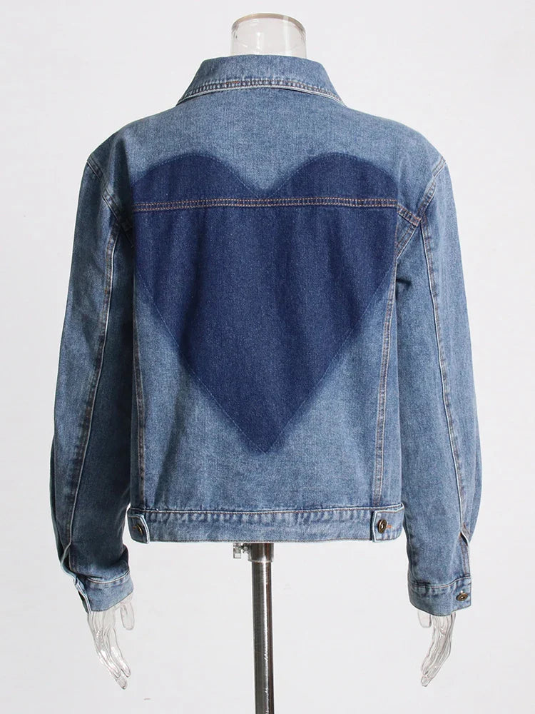 Rumia Wave Cut Out Denim Jacket