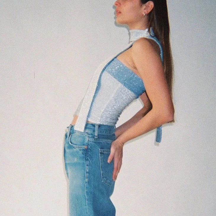 Allira Reversible Glitter Tube Top