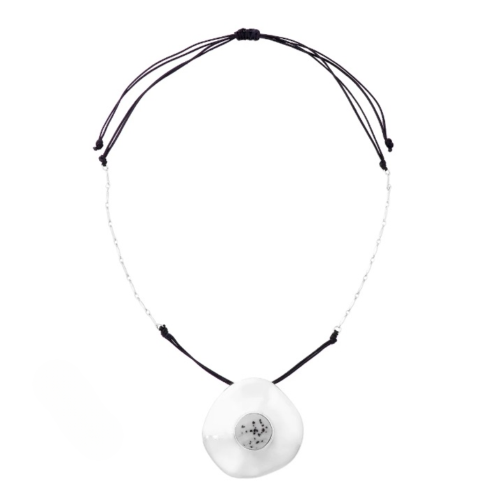 Hanna Big Metal Pendant Long Necklace