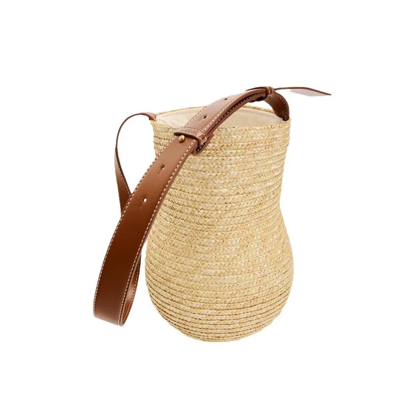 Nestari Cyndrical Mini Straw Bag