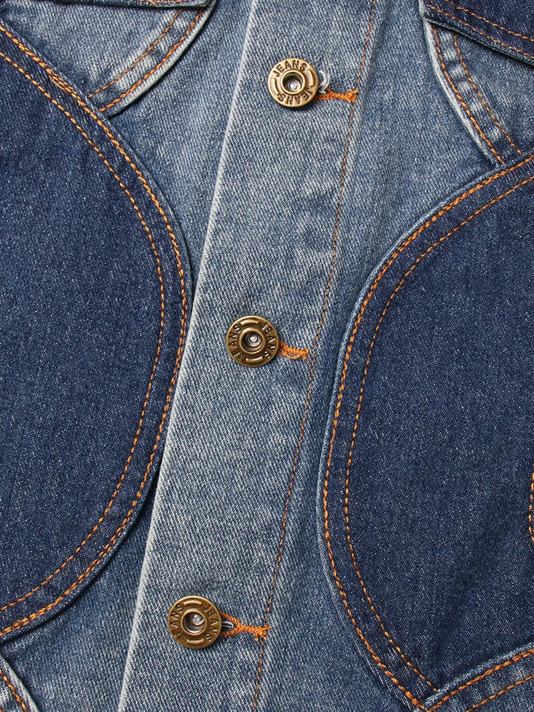 Rumia Wave Cut Out Denim Jacket