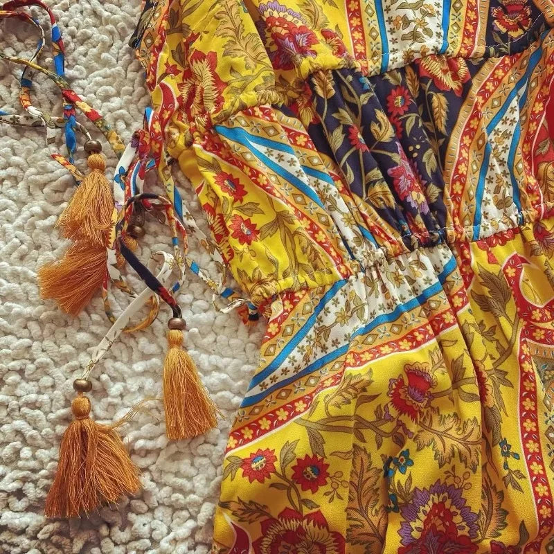Bonnie Bohemian Print Flowy Jumpsuits