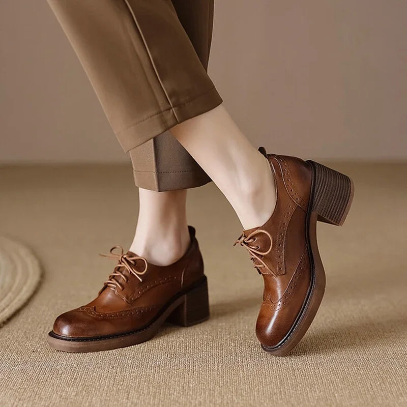 Bessia Dandy Vintage Oxford Platform Loafers