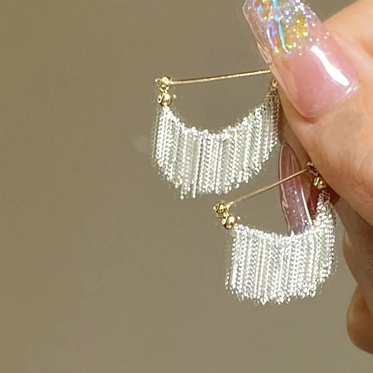 Bar and Tassel Drop Earrings