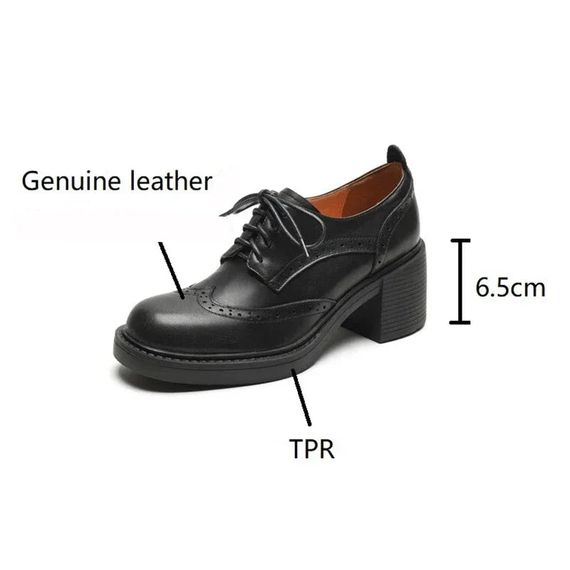 Bessia Dandy Vintage Oxford Platform Loafers