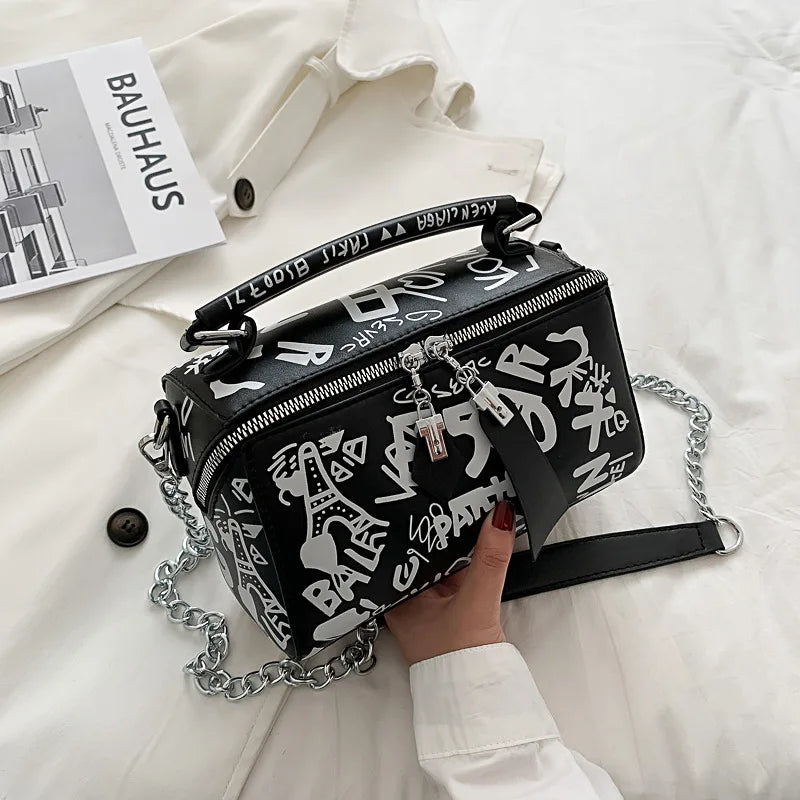 Graffiti Prints Box Bags