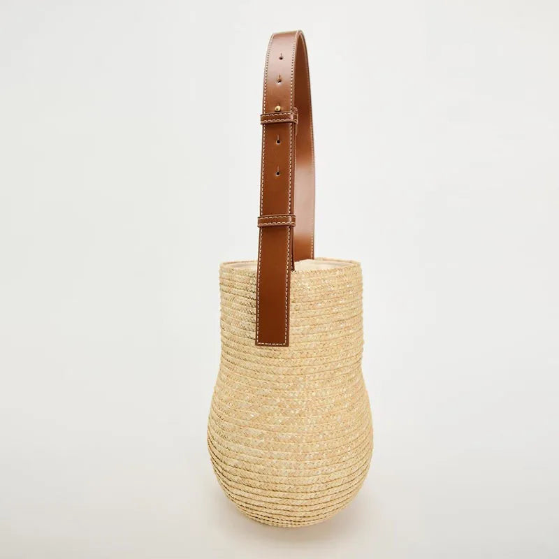 Nestari Cyndrical Mini Straw Bag