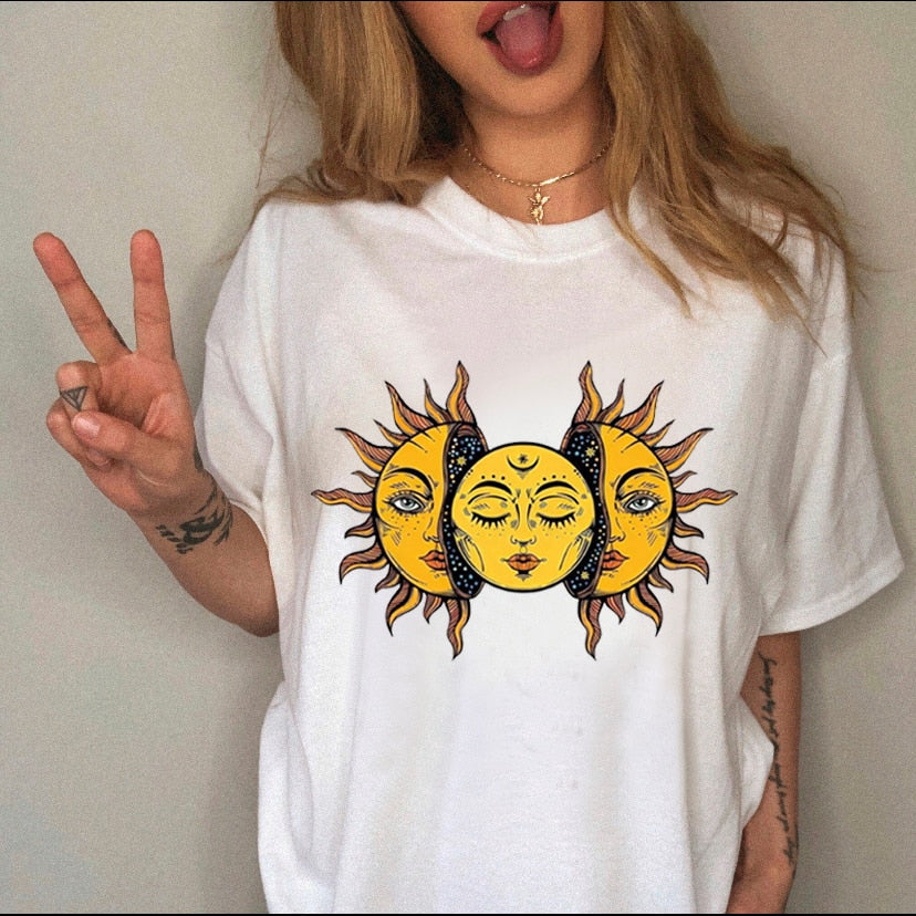 Female Top Fashion Tee Love Heart New Style Trend Clothes