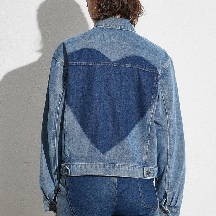 Rumia Wave Cut Out Denim Jacket