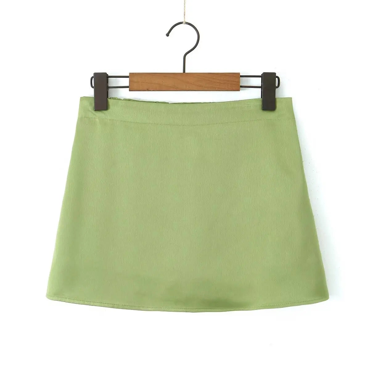 Tassha Boxer Satin Mini Skirts