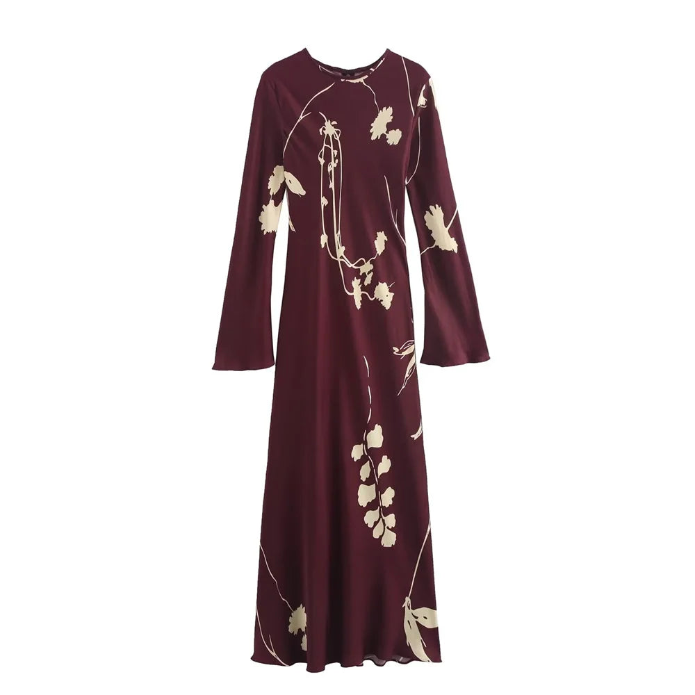 Coline High Neck Floral Maxi Dress