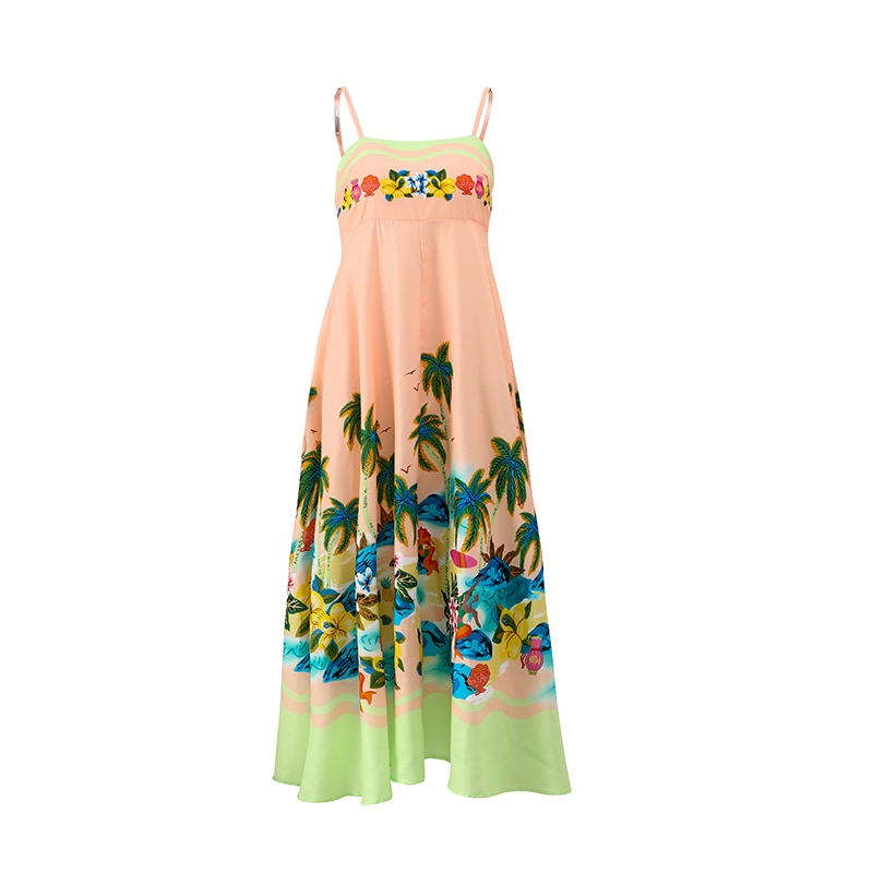 Selia Floral Print Spaghetti Strap Empire Maxi Dresses - 3 Colors