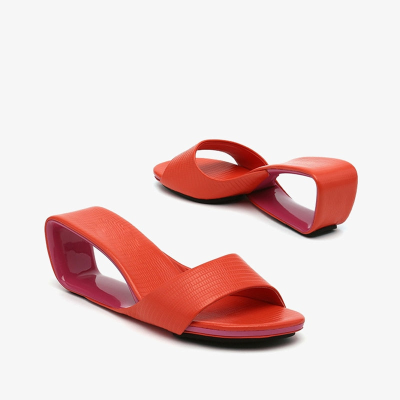 Senji Hollow Heel Geometry Sandals