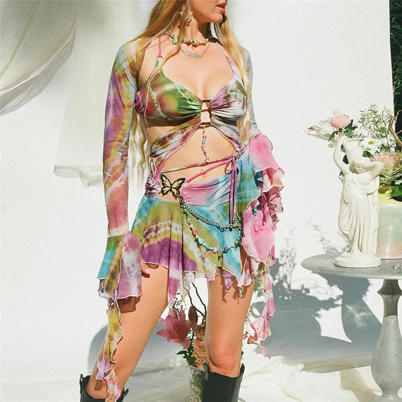 & Club Butterfly Hollow Out Skirt