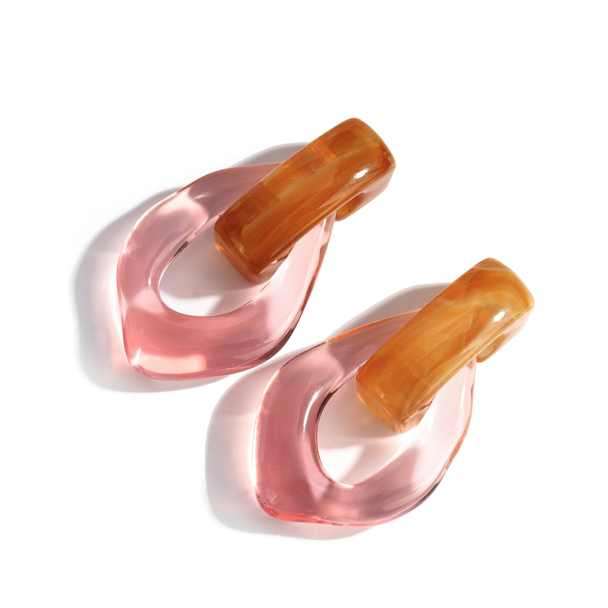 Sia Colorful Clear Resin Acrylic Water Drop Earrings - 6 Colors