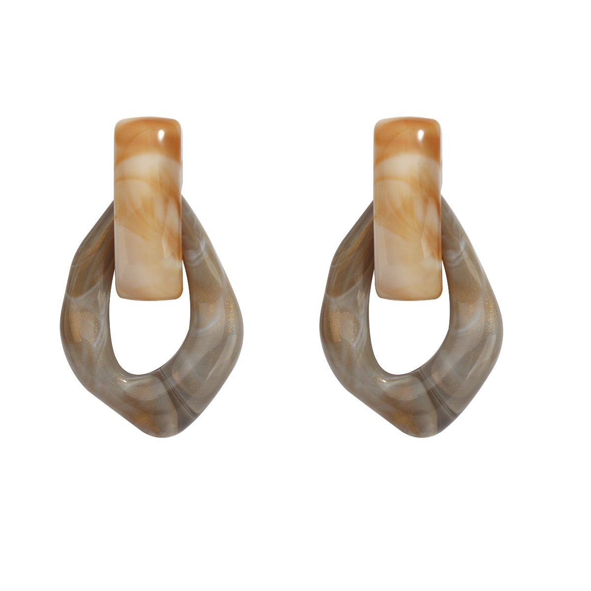 Sia Colorful Clear Resin Acrylic Water Drop Earrings - 6 Colors