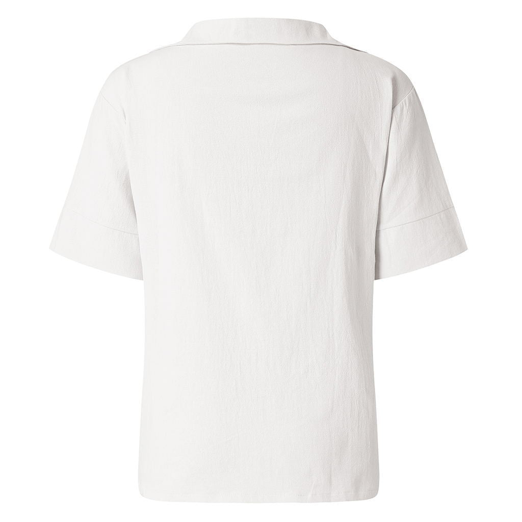 Sita Linen Blend V-Neck Blouse - 7 Colors