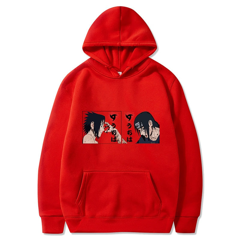 Hot Japanese Anime Print Patchwork Hoodie