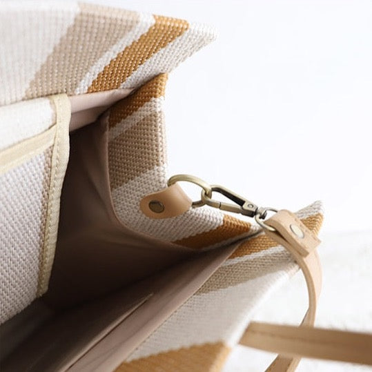 Striped Canvas Shopper Totes - 3 Colors