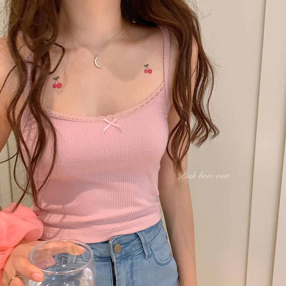 Sweet Bow Lace Off Shoulder Basic Knitted Top