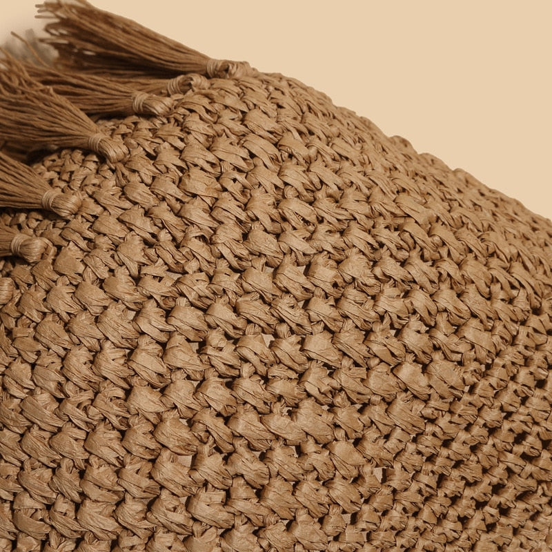 Taffe Bohemian Tassels Straw Hobo Bags - 2 Colors