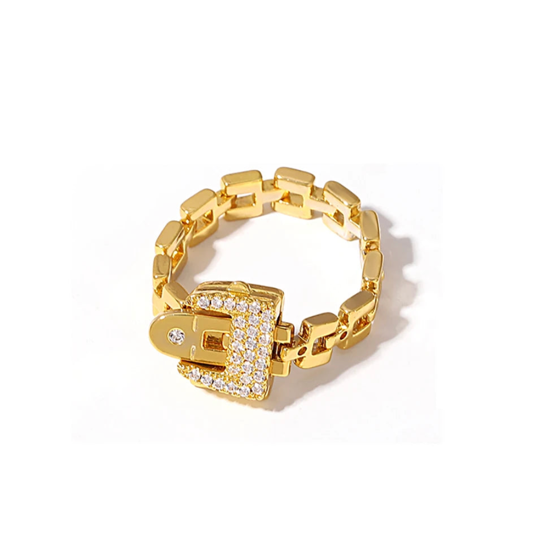 Tamar Belted Chain Ring and Bracelet