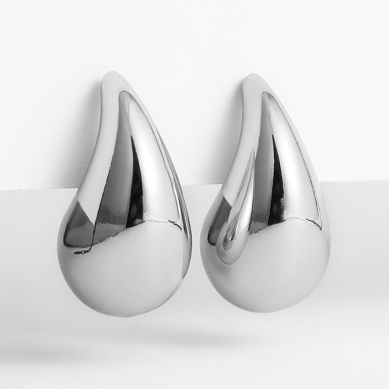 Tear Drop Bubble Earrings - Gold or Silver