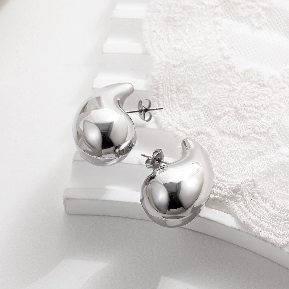 Tear Drop Bubble Earrings - Gold or Silver