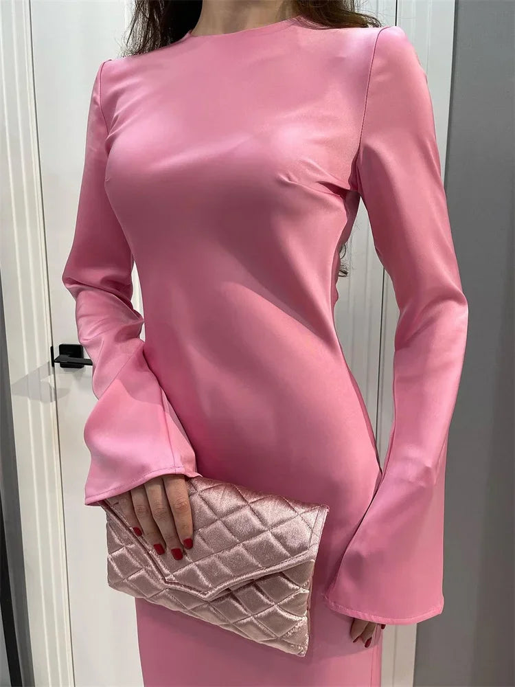 Casual Luxury Ladies Autumn Long Sleeve Party Maxi Dress