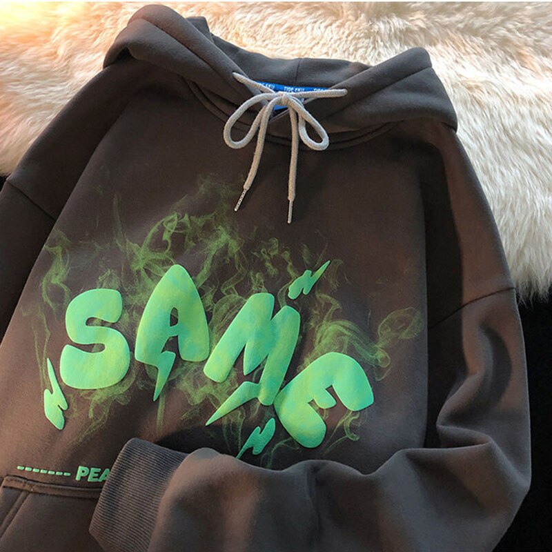Letter Print Long Sleeve Hoodie