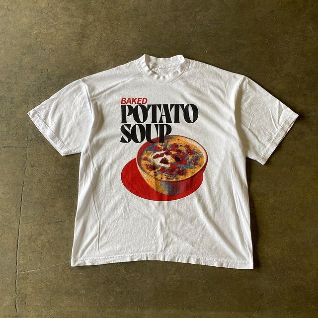 Vintage Food Graphic Prints T-Shirts - 4 Menus