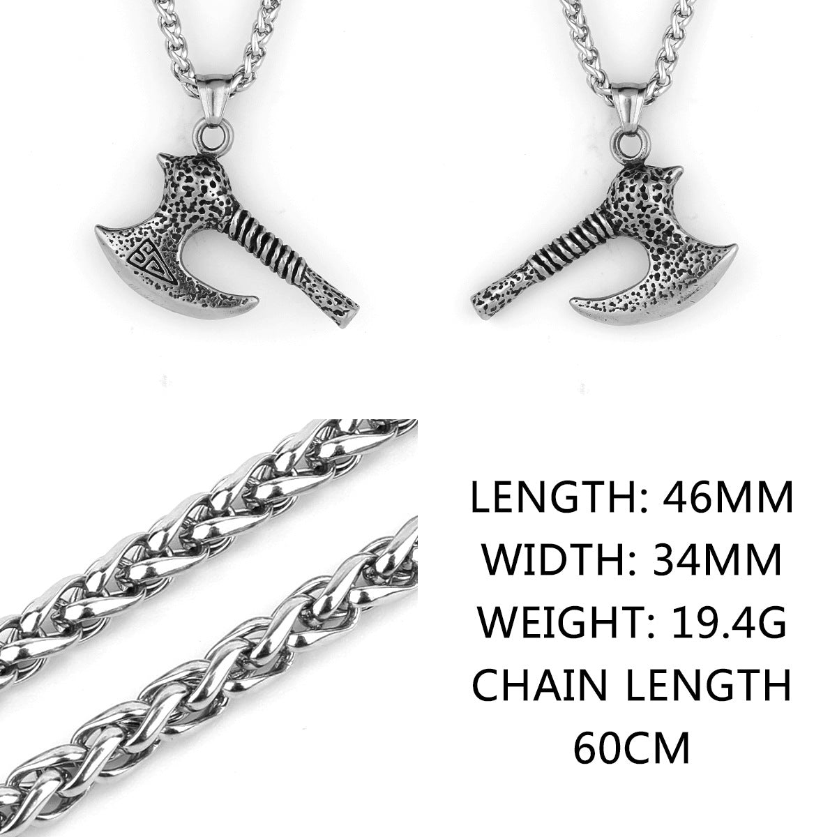 Warrior Axe Rune Necklace