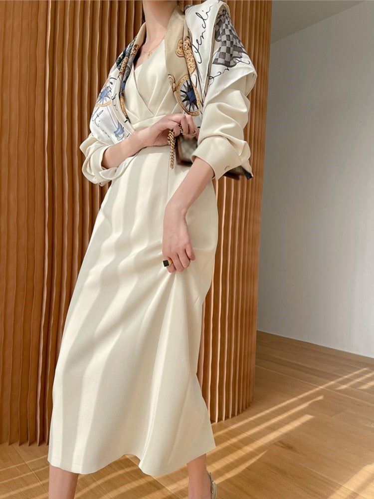 Long Sleeve Vintage Fashion Chic Evening Vestido Female Birthday