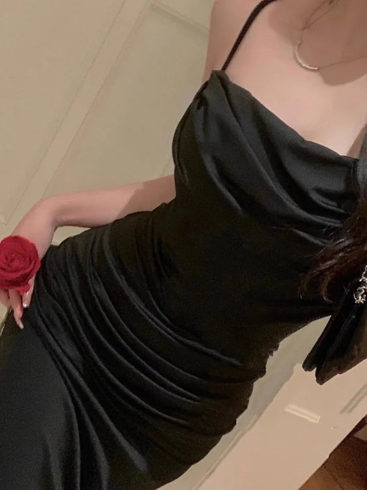 Elegant Mermaid Summer Strap Evening Maxi Dress