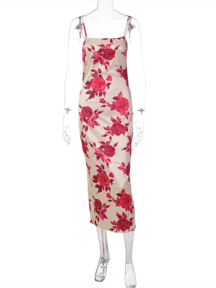 Floral Bodycon Beach Vacation Streetwear Summer Wholesale Business Midi Dresses