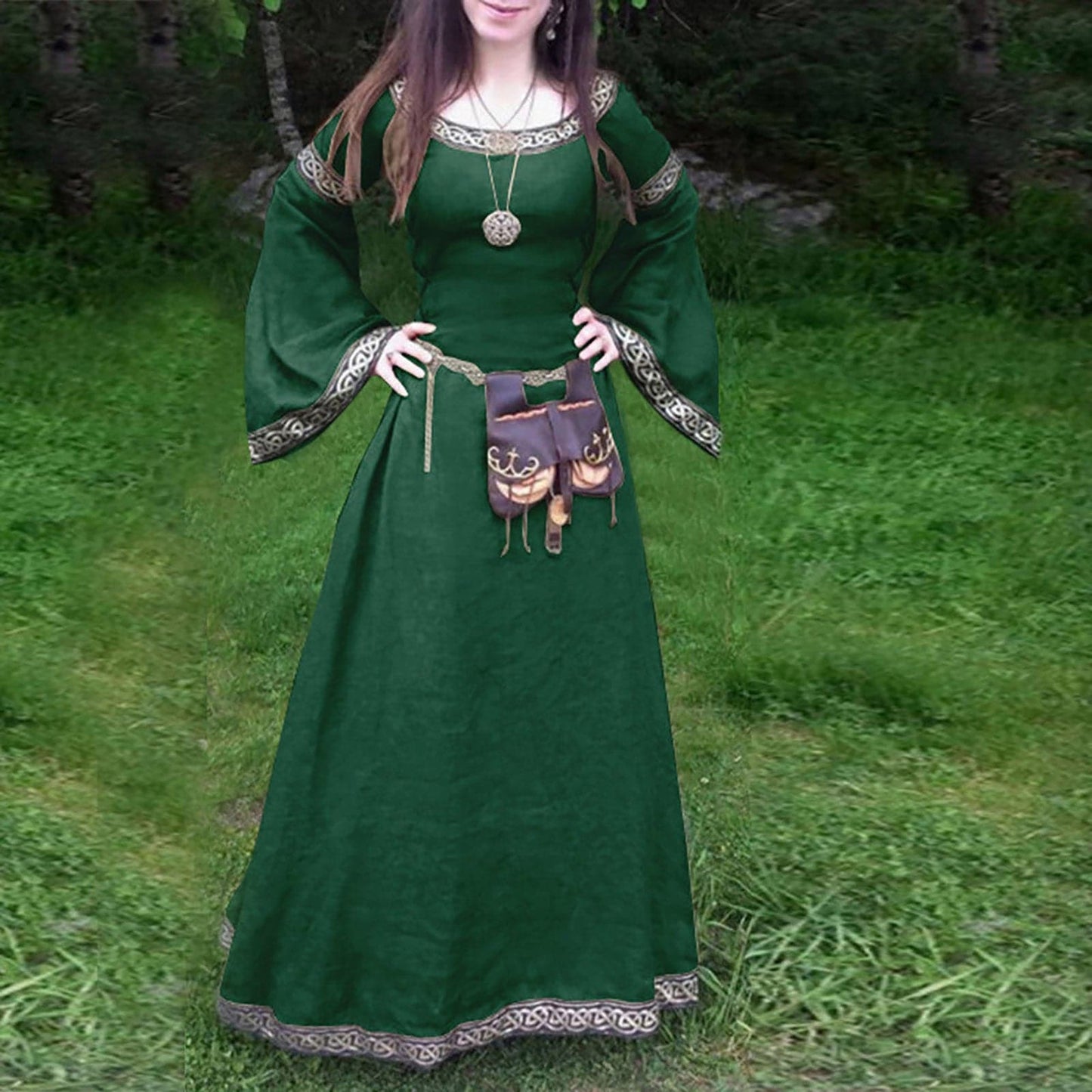 Medie Dress Renaiss Fit Irregular Long Sleeve Cosplay Maxi Dress