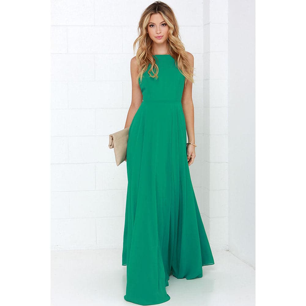 Plus Size Party Strap Fashion Bahemian Beach Chiffon Backless Dress