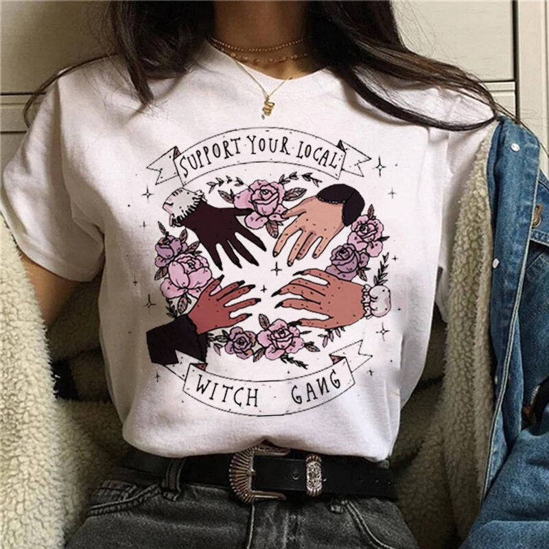 T-shirt Cartoon Witch Magic Kawaii Tshirt