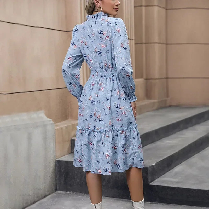 A-line Summer Dress with Elastic Waist for Boho Dress