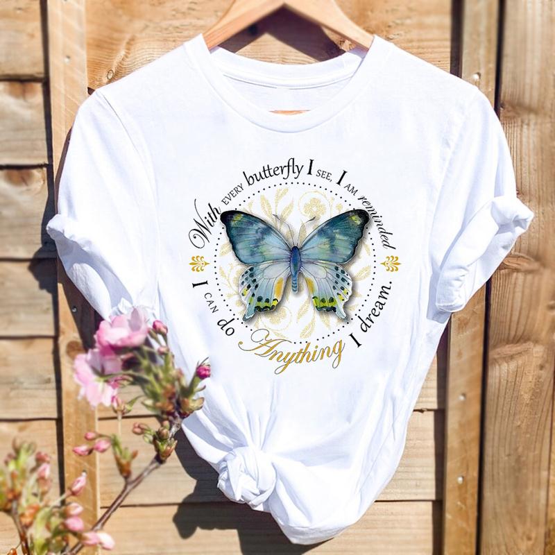Watercolor Spring Butterfly Floral Flower Graphic
