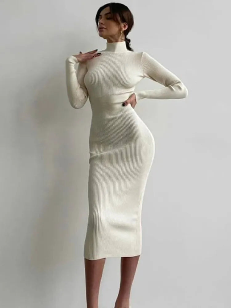 Black Party Evening Dresses for Spring Long Sleeve Bodycon Dress
