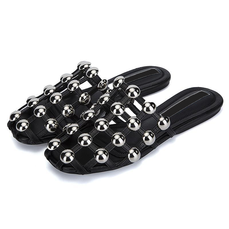 Xena Metal Studs Cage Slippers - 4 Colors