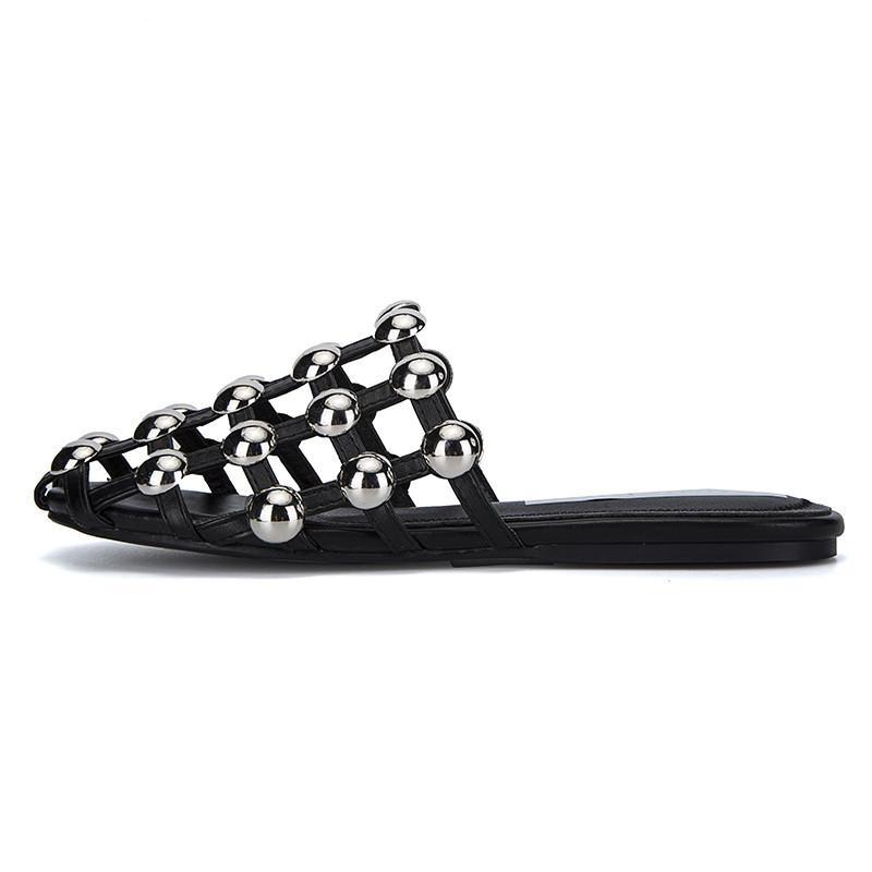Xena Metal Studs Cage Slippers - 4 Colors