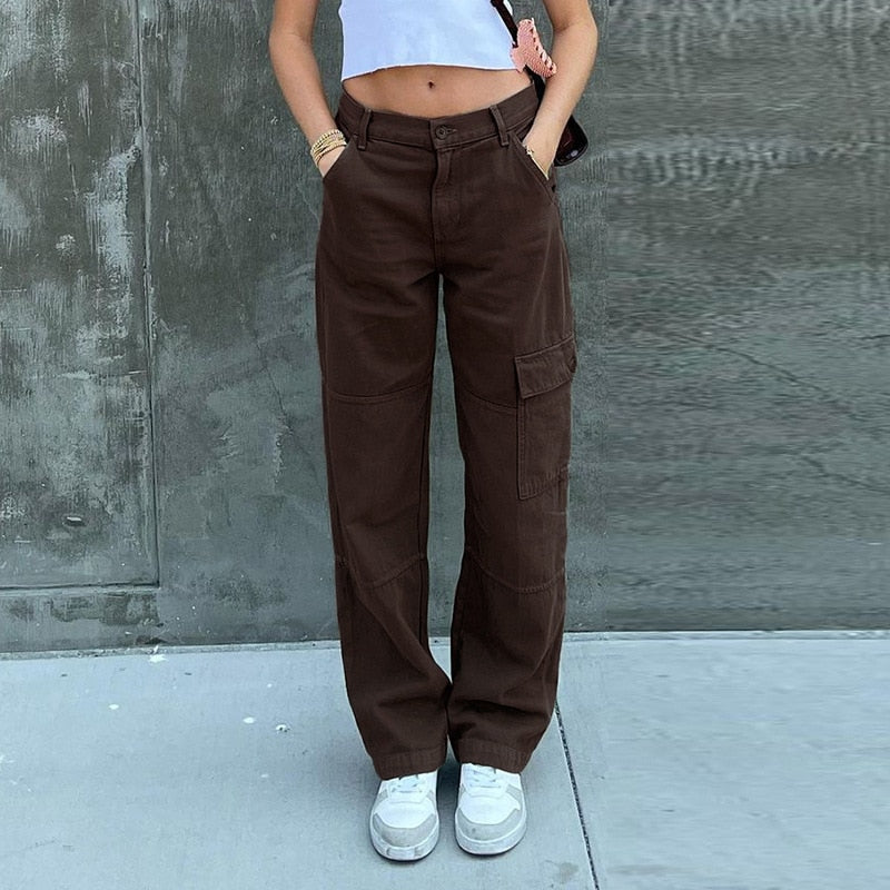 Y2K Jeans Low Rise Trousers Blue Vintage Gothic Print Baggy Casual Wide Leg Denim Aesthetic