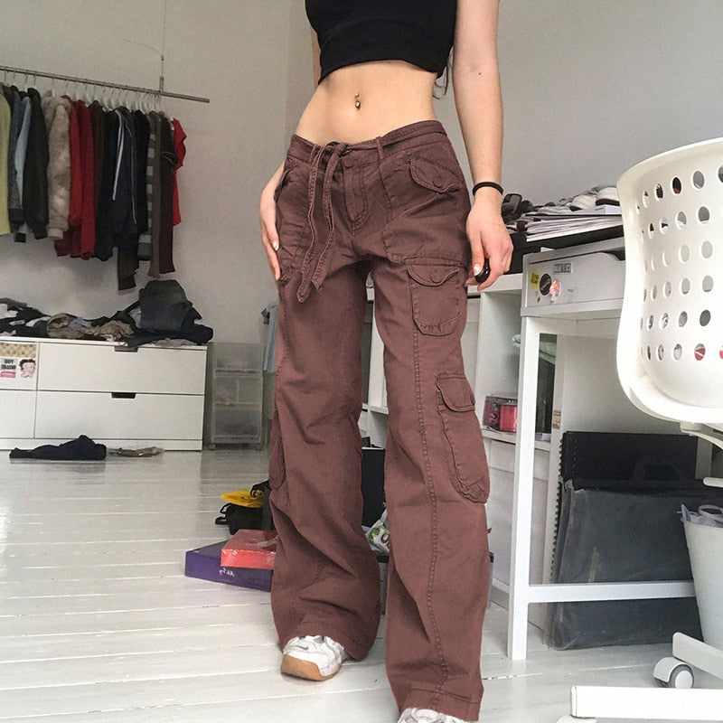 Y2K Jeans Low Rise Trousers Blue Vintage Gothic Print Baggy Casual Wide Leg Denim Aesthetic
