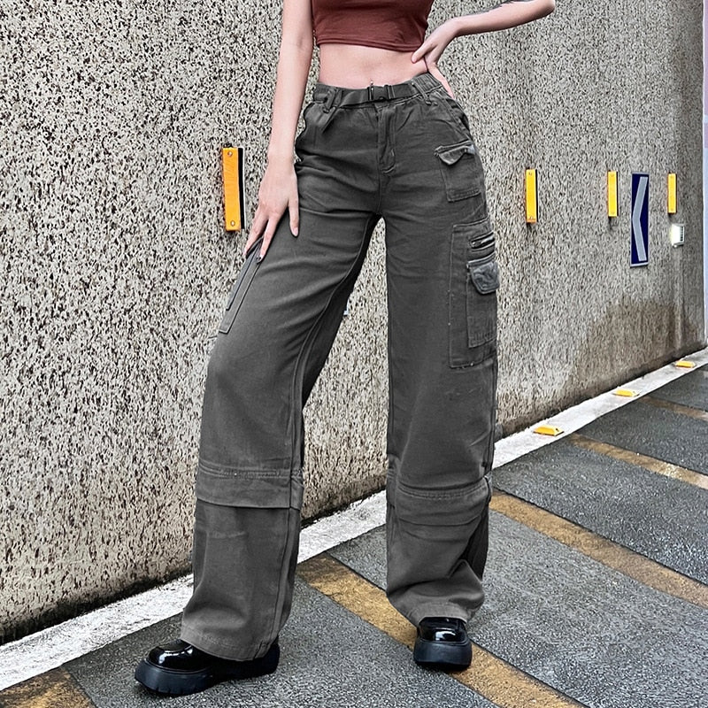 Y2K Jeans Low Rise Trousers Blue Vintage Gothic Print Baggy Casual Wide Leg Denim Aesthetic