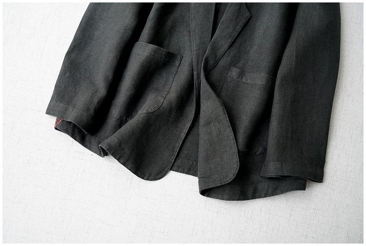 Yuko Causal Cotton Linen Oversized Blazer - 2 Colors